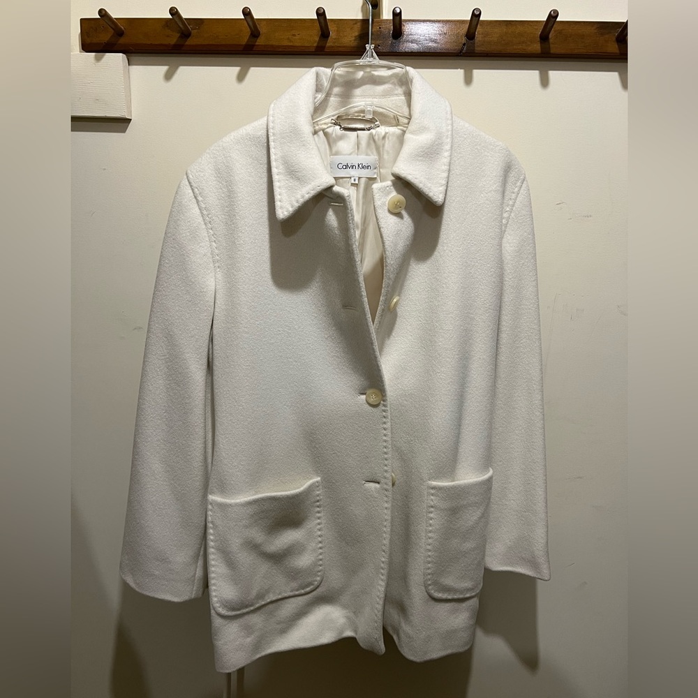 CALVIN KLEIN ANGORA WOOL COAT